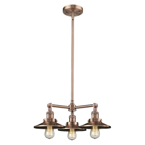 Innovations Lighting 3 Light Vintage Dimmable Led Chandelier 207-AC-M3-LED